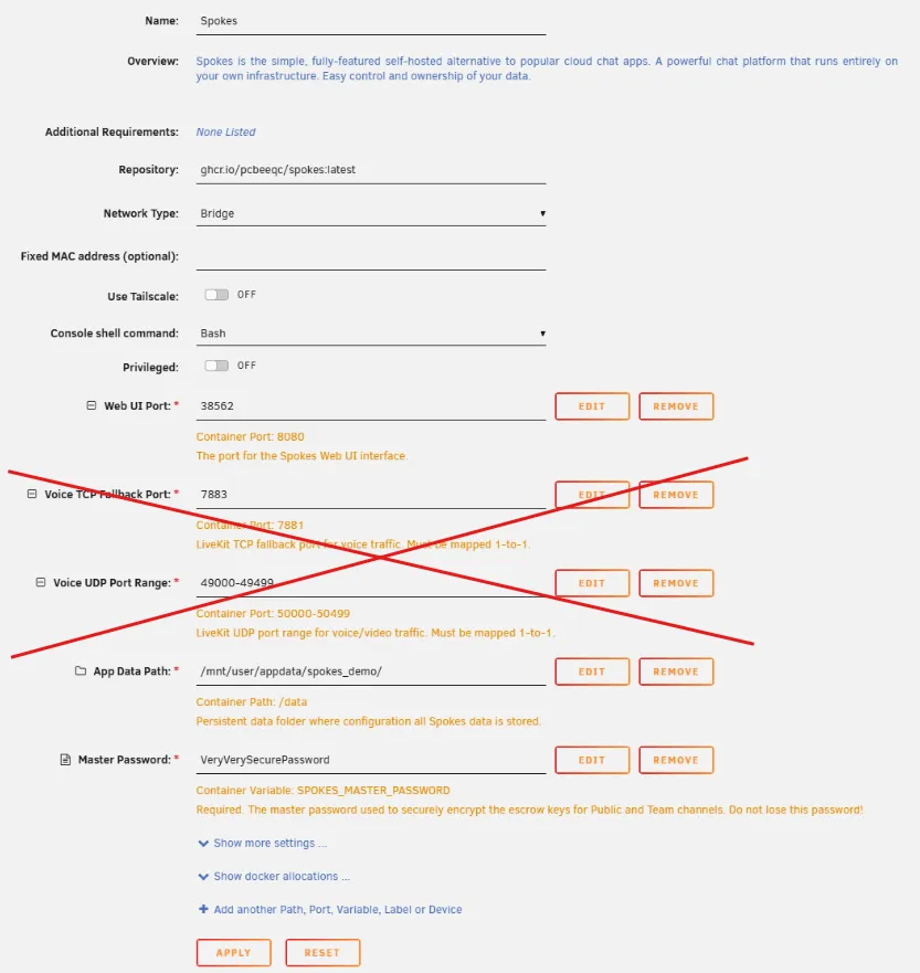 Wrong Unraid Configuration